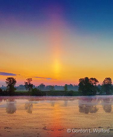 Sunrise Solar Pillar_00663.jpg - Photographed along the Rideau Canal Waterway near Smiths Falls, Ontario, Canada.